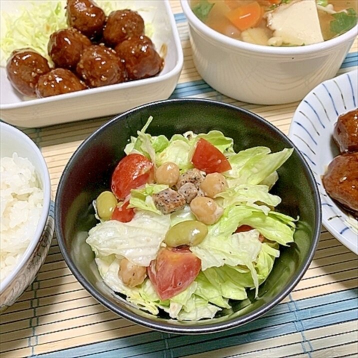 おつまみ豆で作る、おつまめサラダ